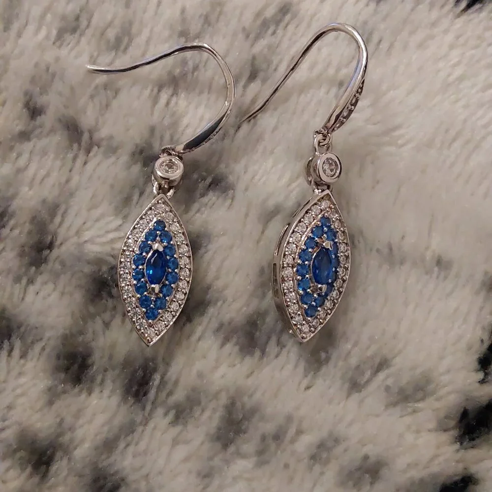 ROSS SIMONS JEWELRY 2015 EVIL EYE EARRINGS NEW CONDITION - Picture 9 of 10